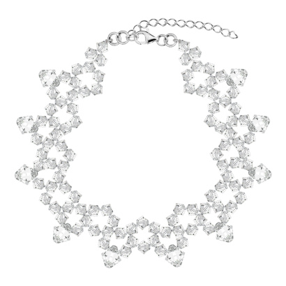 Bransoletka Biżuteria Ślubna z kryształami srebro