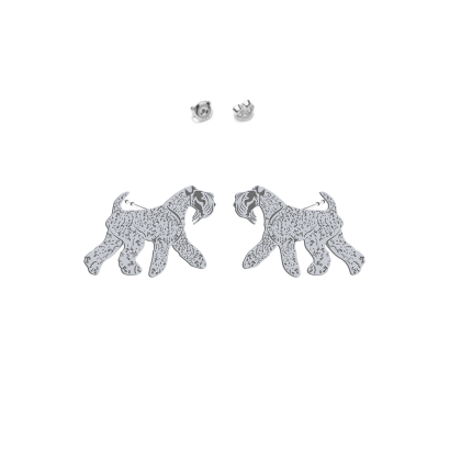 Kolczyki z psem Kerry Blue Terrier srebro - MEJK Jewellery