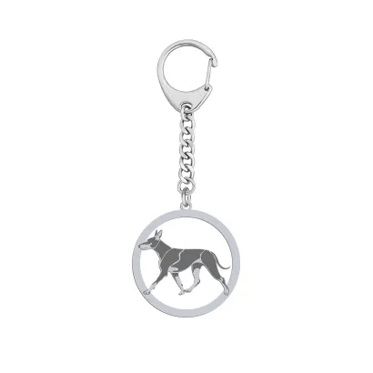 Brelok z psem English Toy Terrier srebro GRAWER GRATIS - MEJK Jewellery