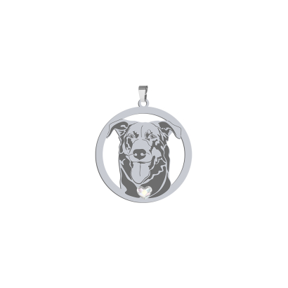 Zawieszka z psem Owczarek Francuski Beauceron srebro GRAWER GRATIS - MEJK Jewellery