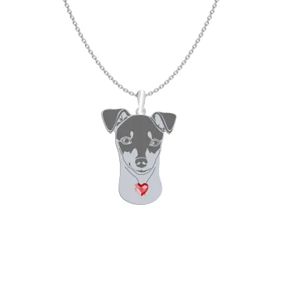 Naszyjnik z psem Terrier Japoński srebro GRAWER GRATIS - MEJK Jewellery