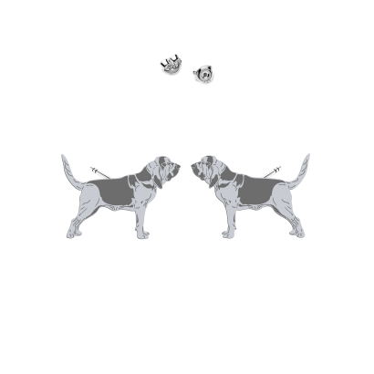 Kolczyki z psem Bloodhound srebro - MEJK Jewellery