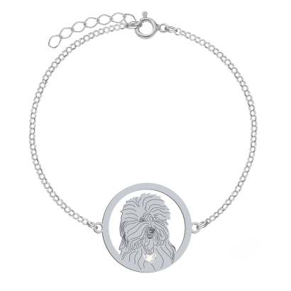 Silver Bobtail bracelet with a heart, FREE ENGRAVING - MEJK Jewellery