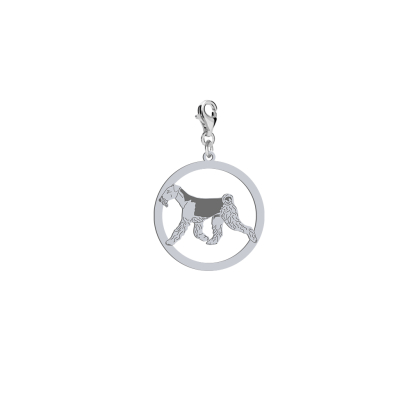 Charms z psem grawerem Airedale Terrier srebro - MEJK Jewellery