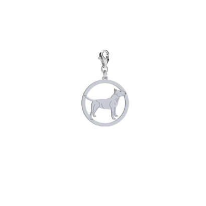 Silver Miniature Bull Terrier charms, FREE ENGRAVING - MEJK Jewellery