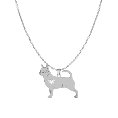 Naszyjnik z psem Chihuahua Krótkowłosa srebro GRAWER GRATIS - MEJK Jewellery