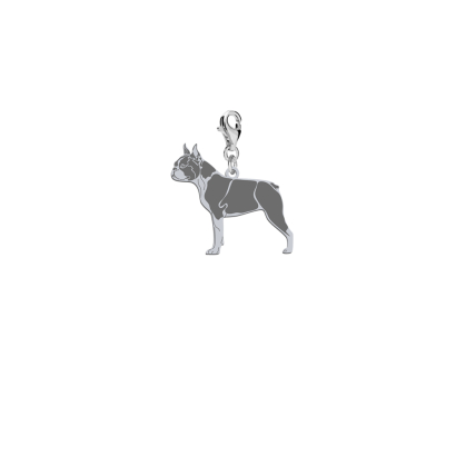 Silver Boston Terrier engraved charms - MEJK Jewellery