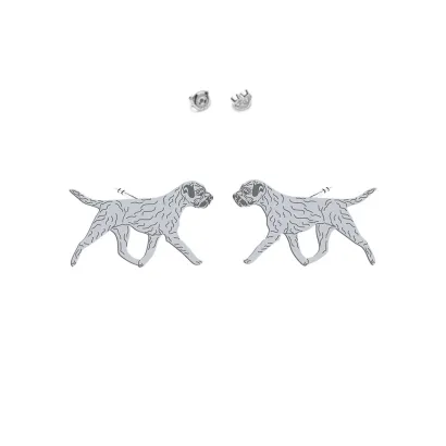 Kolczyki z psem Border Terrier srebro - MEJK Jewellery