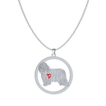 Naszyjnik z psem Polish Lowland Sheepdog srebro GRAWER GRATIS - MEJK Jewellery