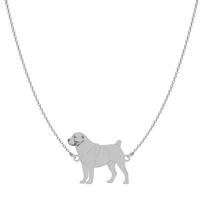 Naszyjnik z psem grawerem Central Asian Shepherd Dog srebro - MEJK Jewellery