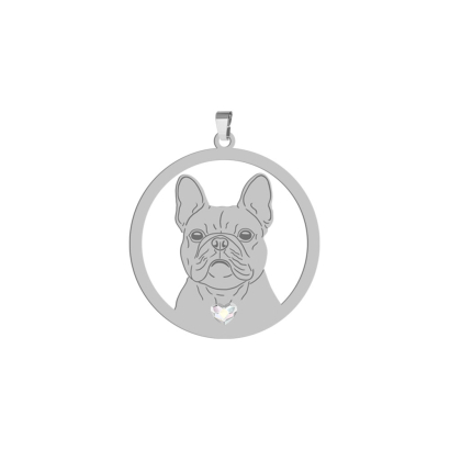 Zawieszka z psem French Bulldog srebro GRAWER GRATIS - MEJK Jewellery