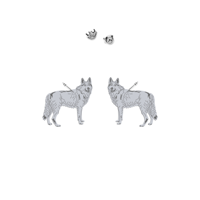 Kolczyki z psem srebro Czechoslovakian Wolfdog - MEJK Jewellery