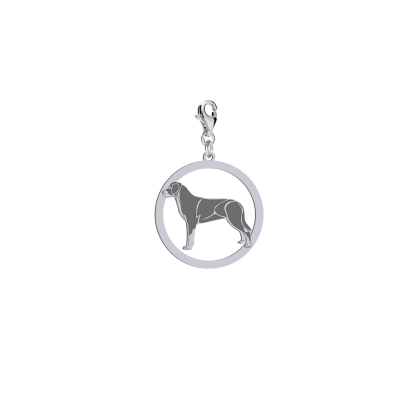 Charms z psem Duży Szwajcarski Pies Pasterski srebro GRAWER GRATIS - MEJK Jewellery