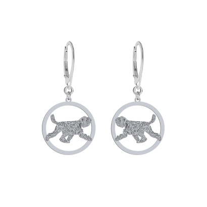Kolczyki z psem Black Russian Terrier srebro GRAWER GRATIS - MEJK Jewellery
