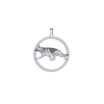 Silver German Shepherd pendant, FREE ENGRAVING - MEJK Jewellery
