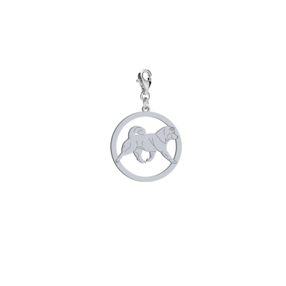 Silver Alaskan Malamute engraved charms - MEJK Jewellery