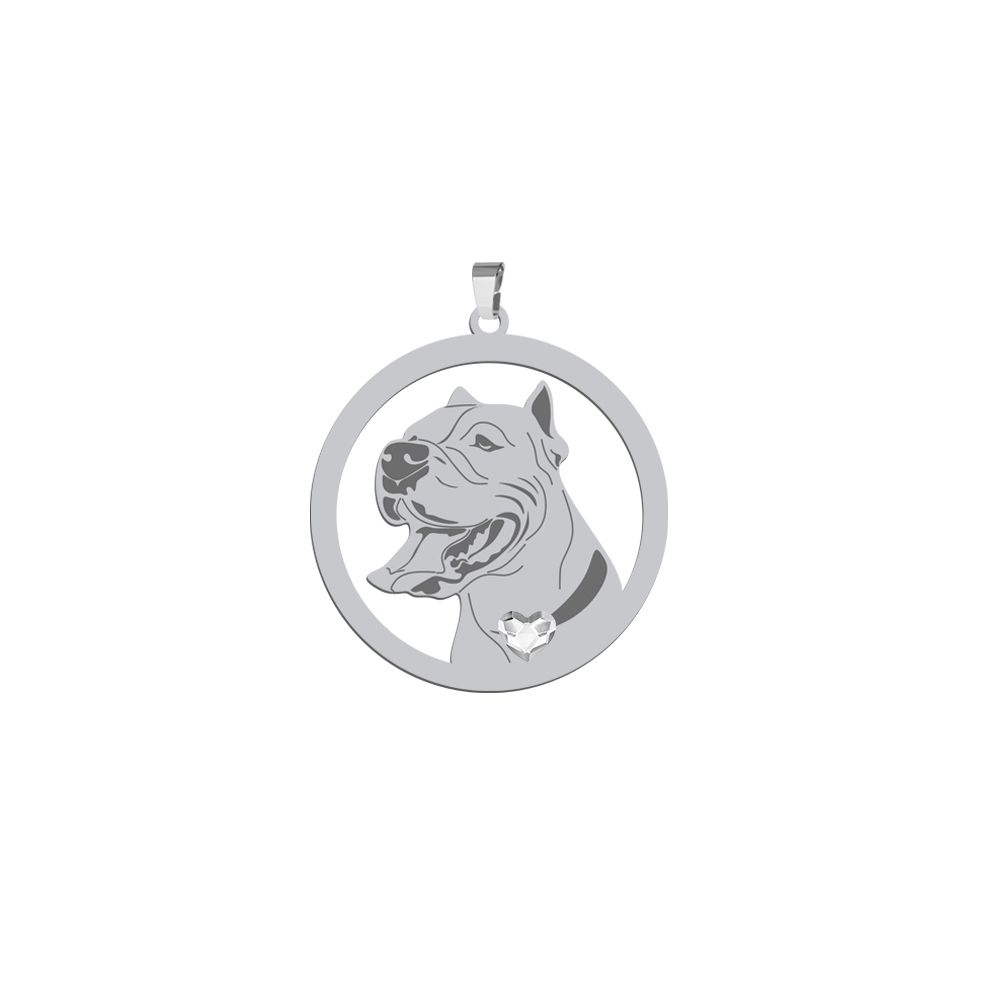 Silver Dogo Argentino engraved pendant - MEJK Jewellery