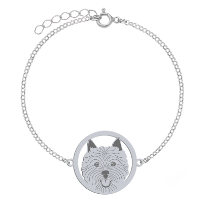 Bransoletka z psem Norwich Terrier srebro GRAWER GRATIS - MEJK Jewellery