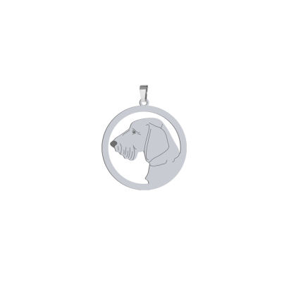 Silver Wirehaired dachshund pendant, FREE ENGRAVING - MEJK Jewellery