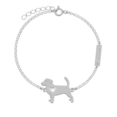 Silver Short-haired Jack Russell Terrier engraved bracelet - MEJK Jewellery