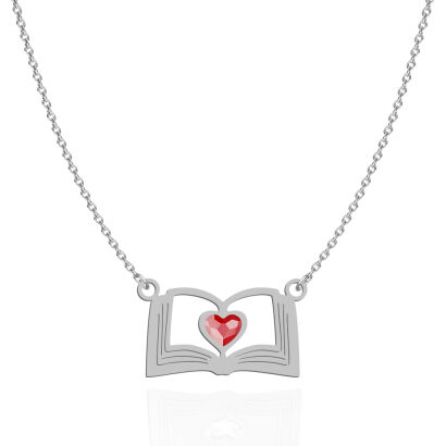 Naszyjnik Srebrny z Książką Otwarta Książka Srebro 925 - klasyczny i stylowy