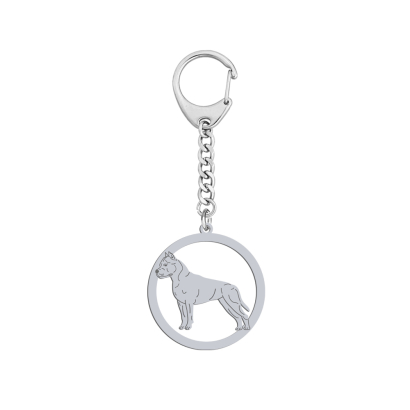 Brelok z psem rasy American Staffordshire Terrier srebro GRAWER GRATIS - MEJK Jewellery