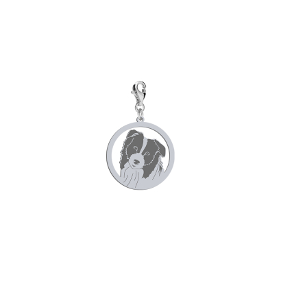Silver Border Collie engraved charms - MEJK Jewellery