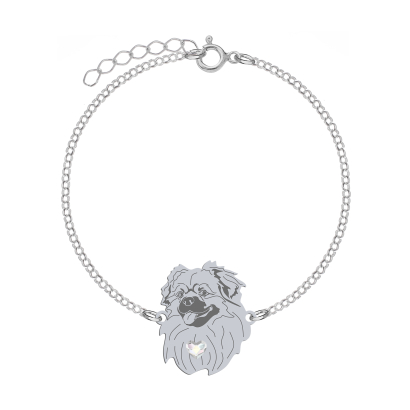 Bransoletka z psem Spaniel Tybetański srebro GRAWER GRATIS - MEJK Jewellery