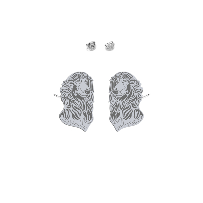 Silver Afghan Hound earrings - MEJK Jewellery