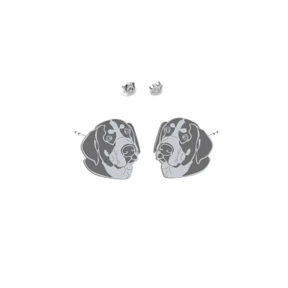 Kolczyki z psem Greater Swiss Mountain Dog srebro - MEJK Jewellery