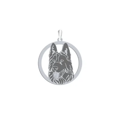 Zawieszka z psem Owczarek Niemiecki Czarny srebro GRAWER GRATIS - MEJK Jewellery