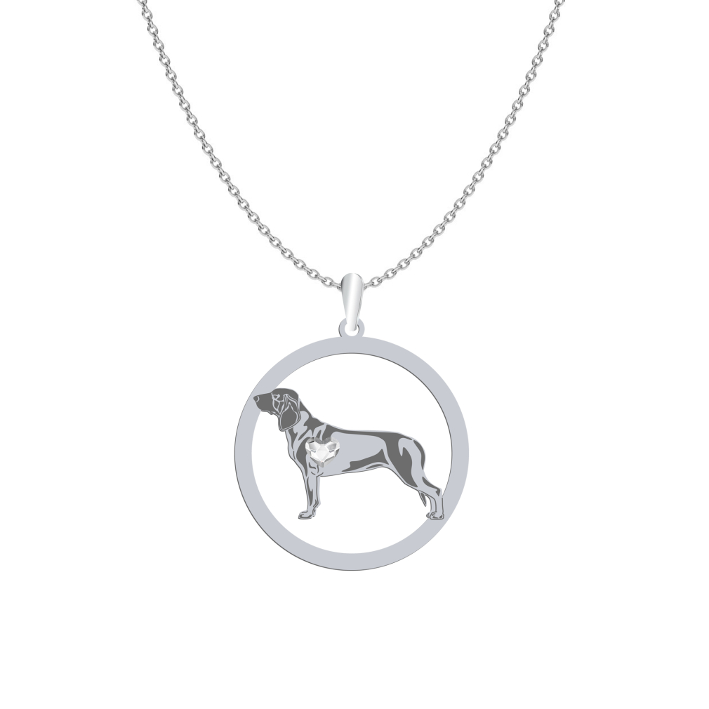 Silver Bavarian Mountain Hound necklace, FREE ENGRAVING - MEJK Jewellery