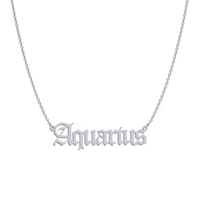 Znak Zodiaku WODNIK AQUARIUS naszyjnik 925 srebro