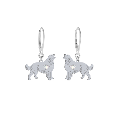 Silver Tatra Shepherd Dog earrings, FREE ENGRAVING - MEJK Jewellery