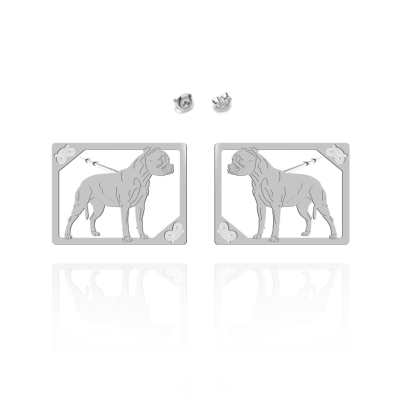 Silver Staffordshire Bull Terrier earrings - MEJK Jewellery