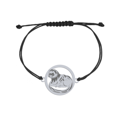 Bransoletka Fretka na sznurku srebro925 GRAWER GRATIS - MEJK Jewellery