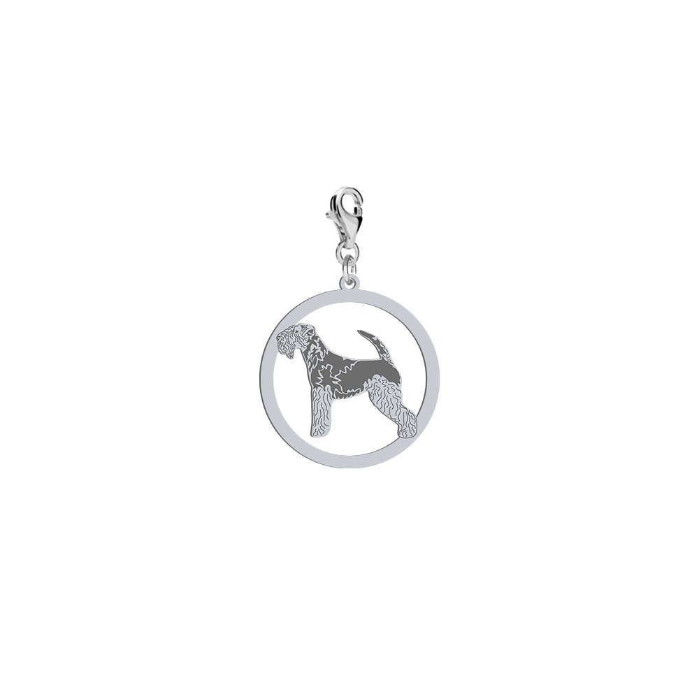Charms z grawerem psem Lakeland Terrier srebro - MEJK Jewellery