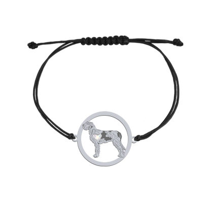 Silver Spinone Italiano string bracelet FREE ENGRAVING - MEJK Jewellery