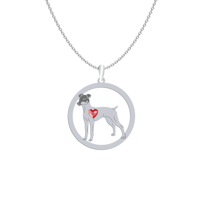 Naszyjnik z psem Terrier Japoński srebro GRAWER GRATIS - MEJK Jewellery