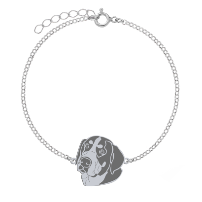 Bransoletka z psem Greater Swiss Mountain Dog srebro GRAWER GRATIS - MEJK Jewellery