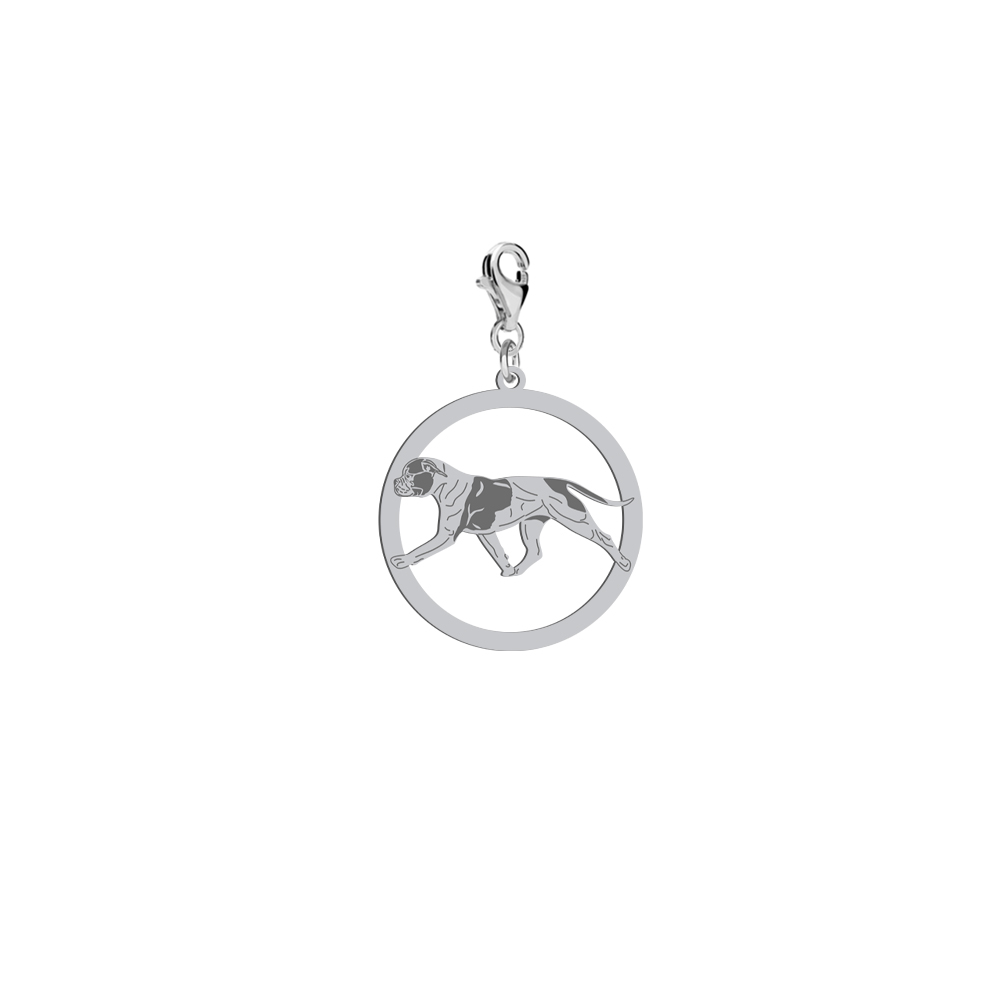 Silver American Bulldog charms, FREE ENGRAVING - MEJK Jewellery