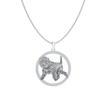 Naszyjnik z psem Affenpinscher srebro GRAWER GRATIS - MEJK Jewellery