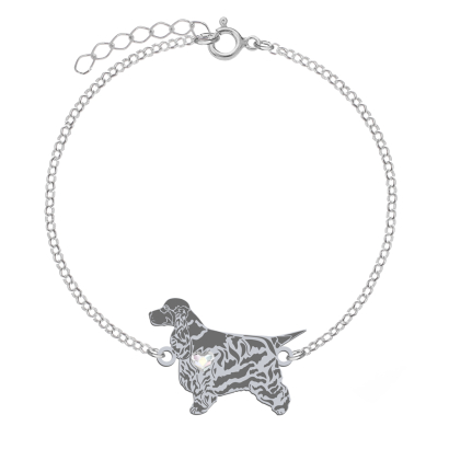 Silver English Cocker Spaniel bracelet, FREE ENGRAVING - MEJK Jewellery