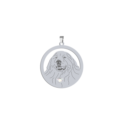 Silver Pyrenean Mountain Dog pendant, FREE ENGRAVING - MEJK Jewellery