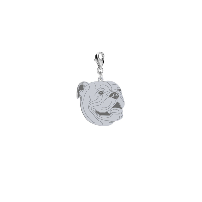 Silver English Bulldog engraved charms - MEJK Jewellery