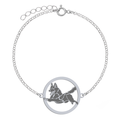 Bransoletka z psem Schipperke srebro GRAWER GRATIS - MEJK Jewellery
