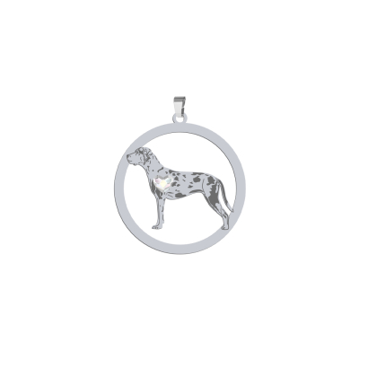 Silver Louisiana Catahoula pendant, FREE ENGRAVING - MEJK Jewellery