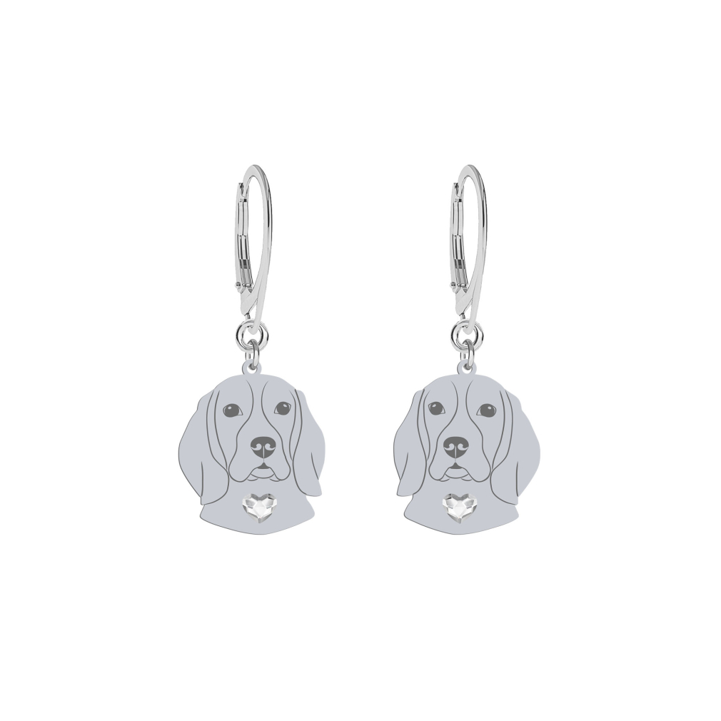 Silver Beagle engraved earrings - MEJK Jewellery