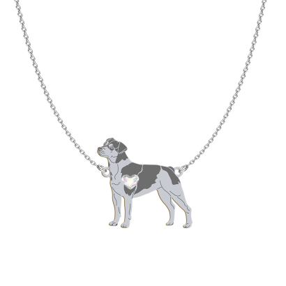 Naszyjnik z psem sercem Brazilian Terrier srebro GRAWER GRATIS - MEJK Jewellery
