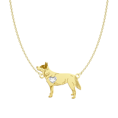 Naszyjnik pozłacany Australijski Pies Pasterski GRAWER GRATIS - MEJK Jewellery
